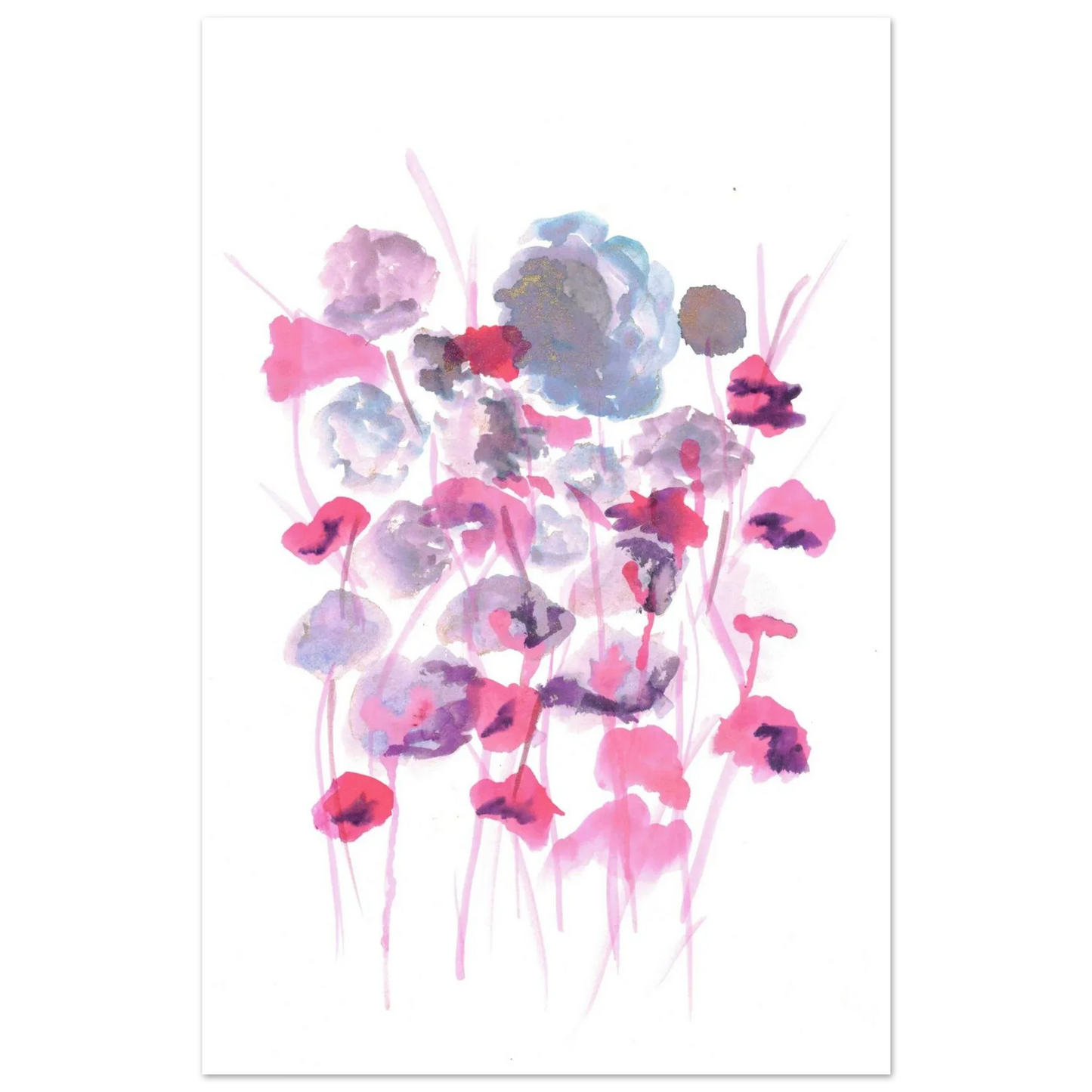 Premium Matte Paper Poster Aquarelle Originale RDJ3-12 - Laure Leprince - Artiste Peintre