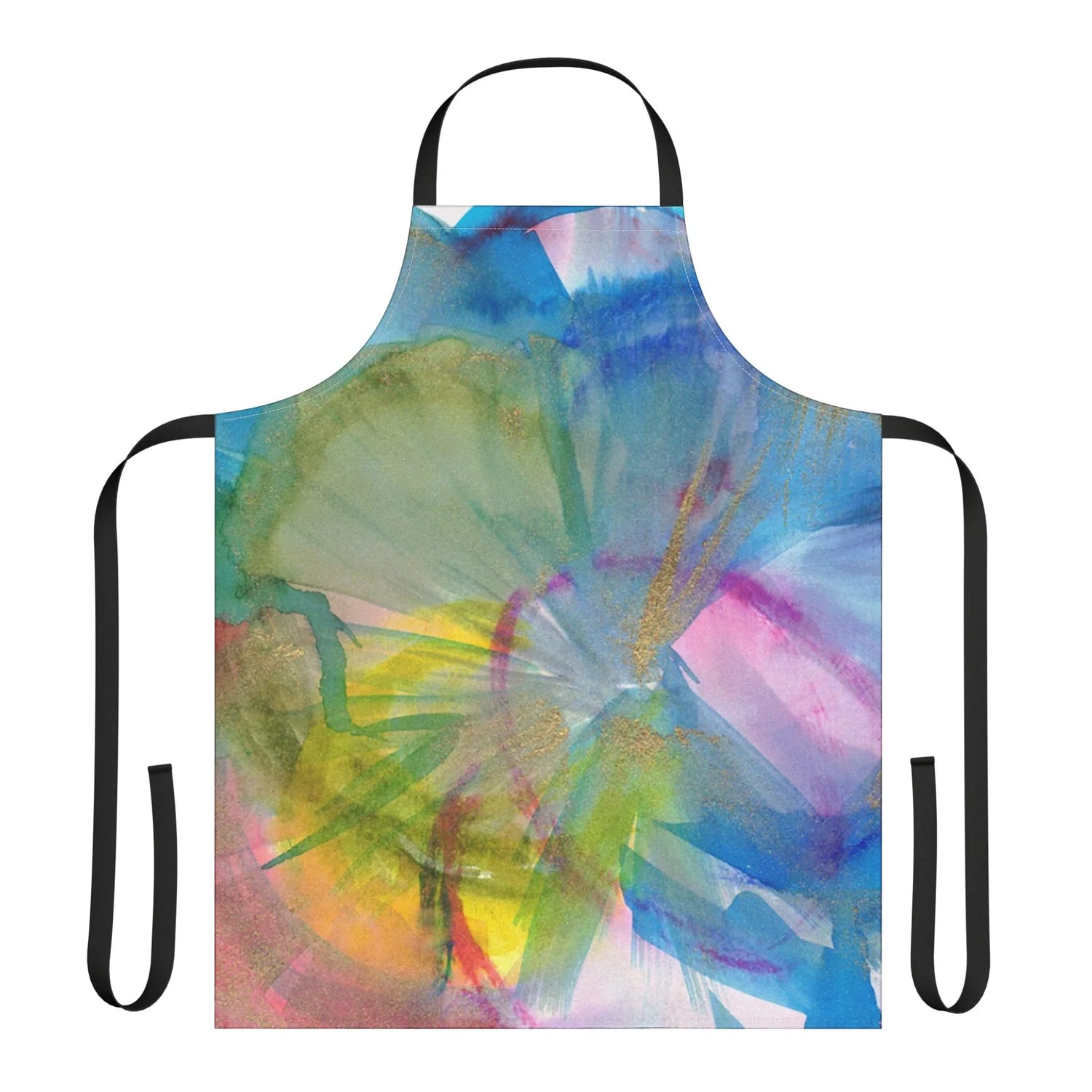Abstract Apron Crystal Bloom– Artistic Kitchen Chef Gift - Laure Leprince - Artiste Peintre