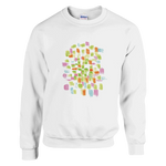 Sweatshirt Unisexe Classique Pastel Mosaic – Impression Artistique Multicolore - Laure Leprince - Artiste Peintre