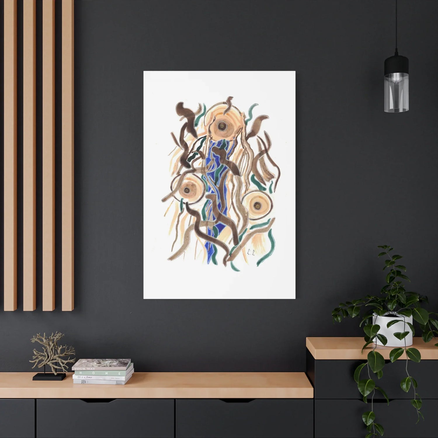 Abstract Cometes Brushstroke Canvas Print — Modern Coastal Wall Art - Laure Leprince - Artiste Peintre