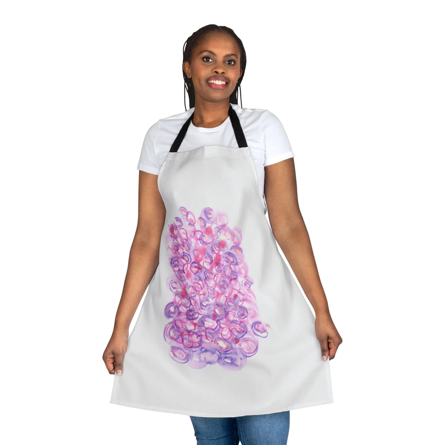 Abstract Apron Floraison Intime – Artistic Kitchen Chef Gift - Laure Leprince - Artiste Peintre