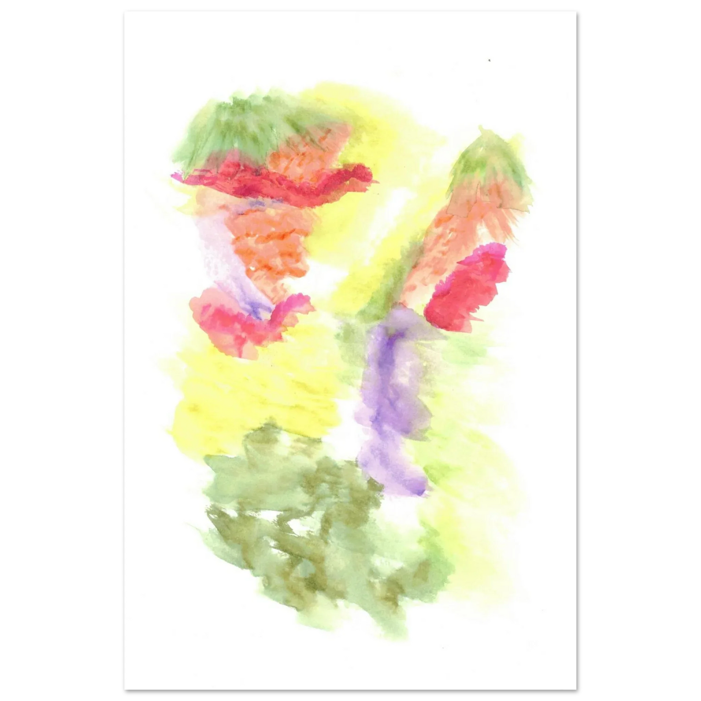 Premium Matte Paper Poster Aquarelle Originale RDJ3-1 - Laure Leprince - Artiste Peintre