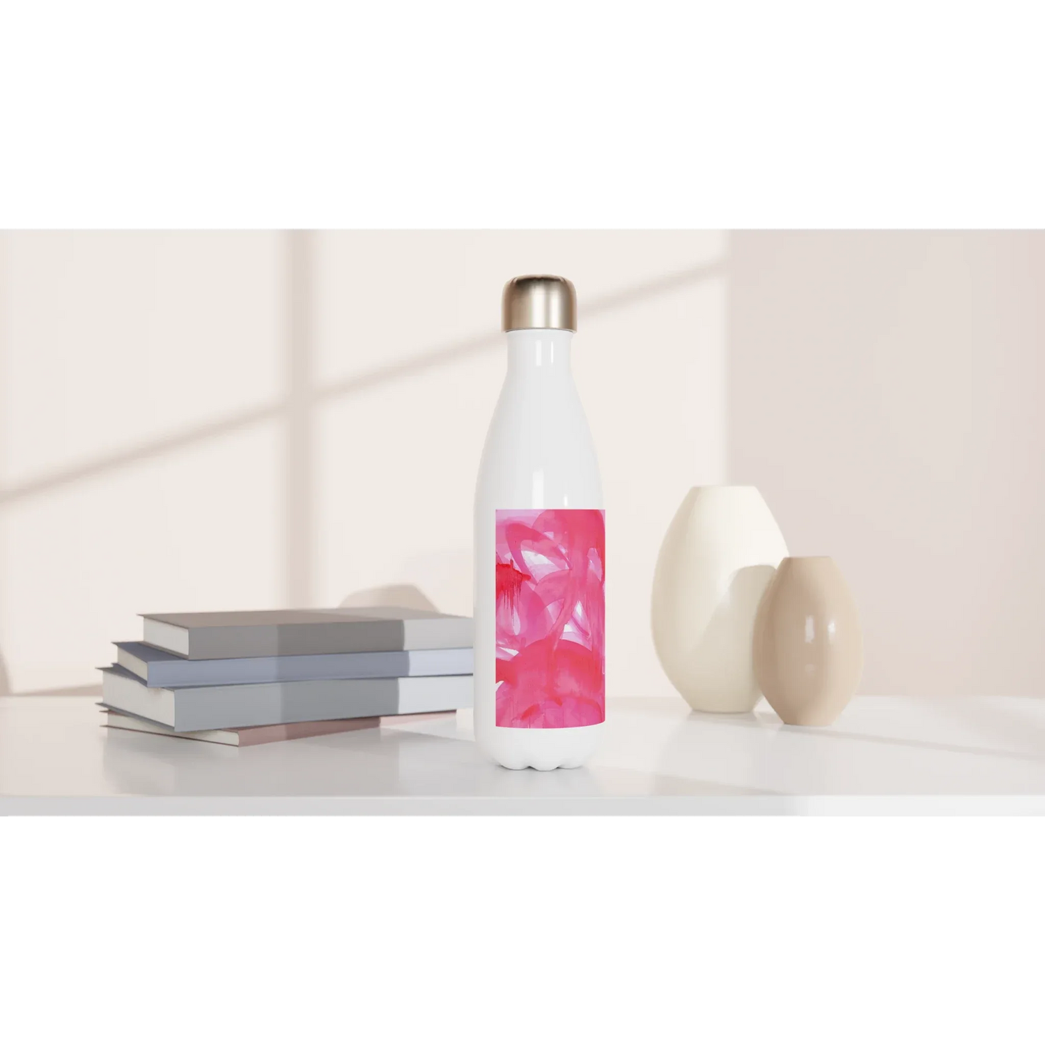 Bouteille isotherme en acier inoxydable 500 ml Ruby Drift – Design artistique exclusif - Laure Leprince - Artiste Peintre