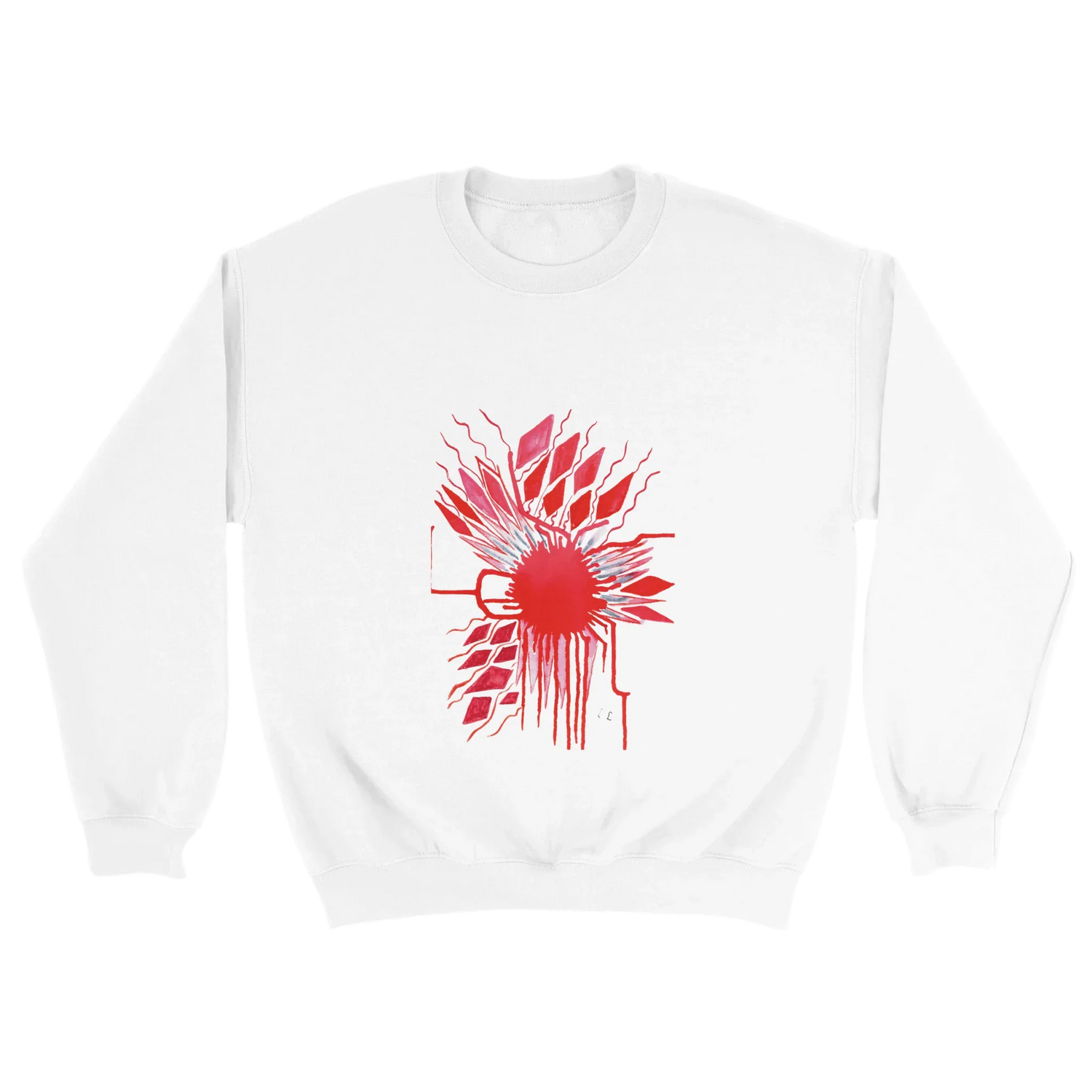 Sweatshirt Unisexe Classique Red– Impression Artistique Multicolore - Laure Leprince - Artiste Peintre