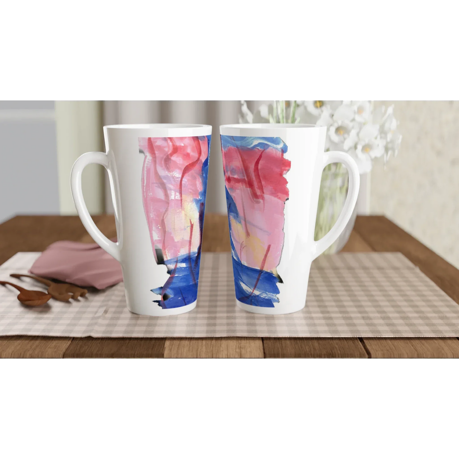 Mug à Latte en Céramique 500 ml Midnigth Siren – Élégant, durable et brillant - Laure Leprince - Artiste Peintre