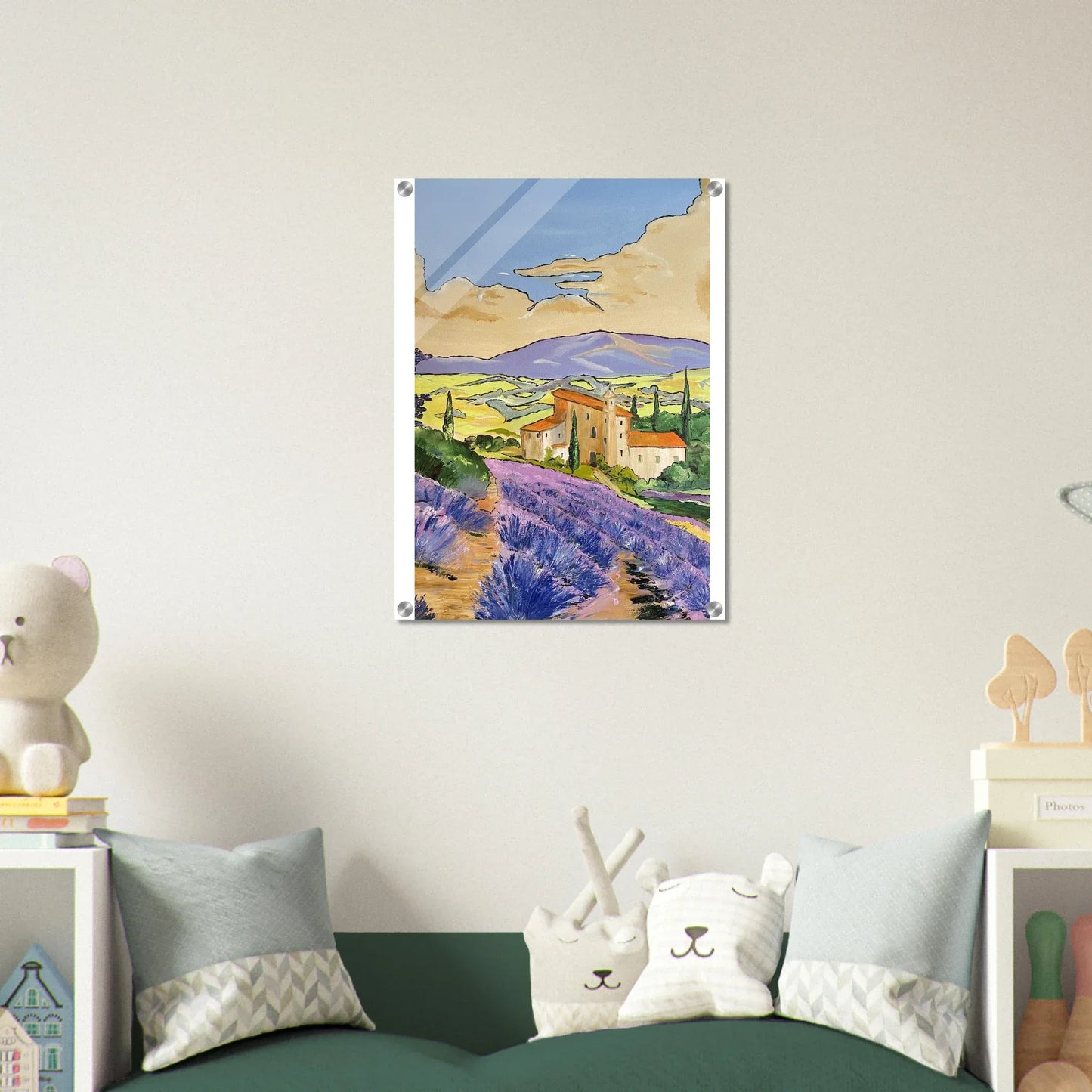 Impression sur acrylique brillante Mas en Provence | Art contemporain par Laure Leprince - Laure Leprince - Artiste Peintre
