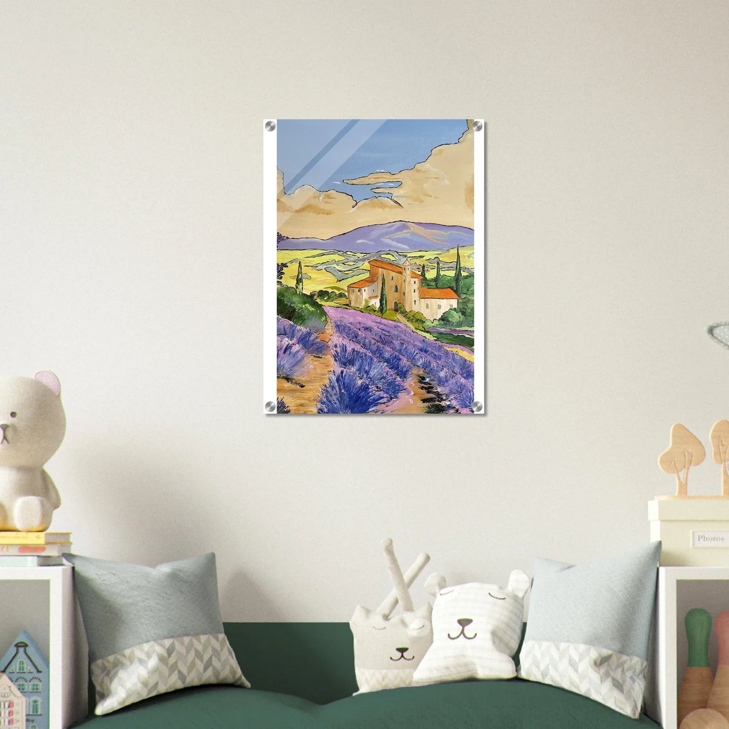 Impression sur acrylique brillante Mas en Provence | Art contemporain par Laure Leprince - Laure Leprince - Artiste Peintre