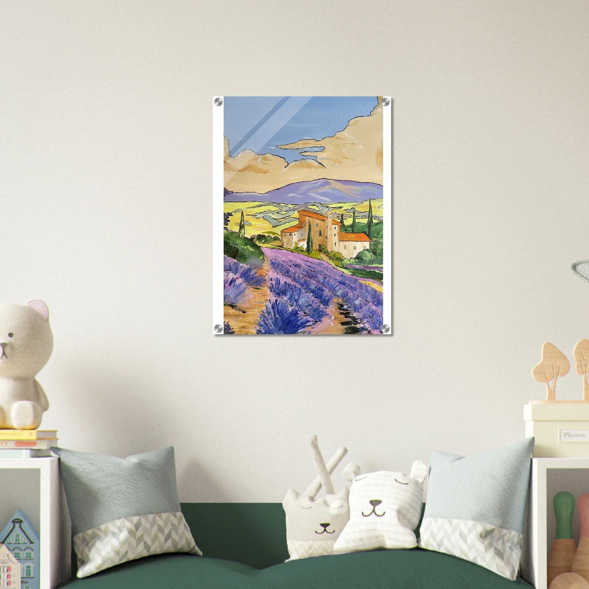 Impression sur acrylique brillante Mas en Provence | Art contemporain par Laure Leprince - Laure Leprince - Artiste Peintre