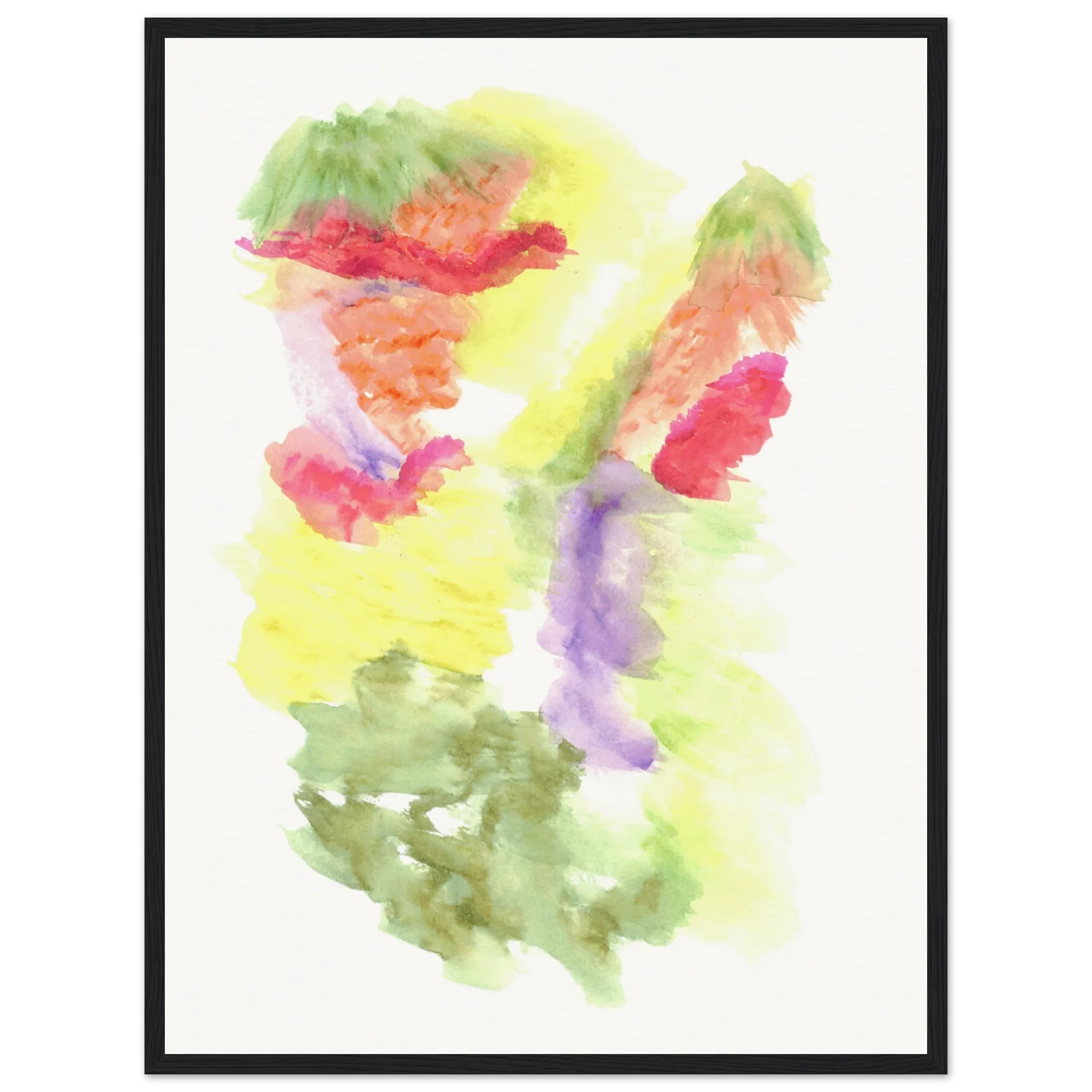 Affiche Encadrée Museum-Quality Matte Paper Wooden Framed Eclosion Chromatique - Laure Leprince - Artiste Peintre