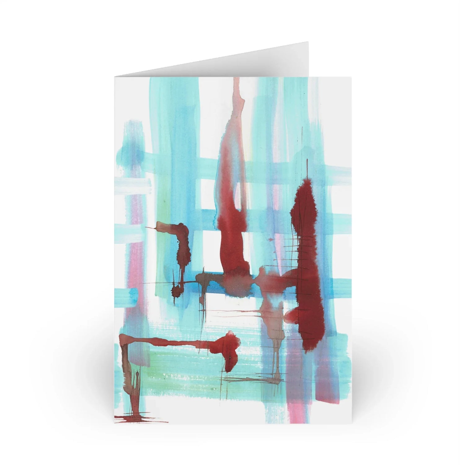 Deco Structures Liquides #16 Leaf Greeting Card - Elegant - Laure Leprince - Artiste Peintre