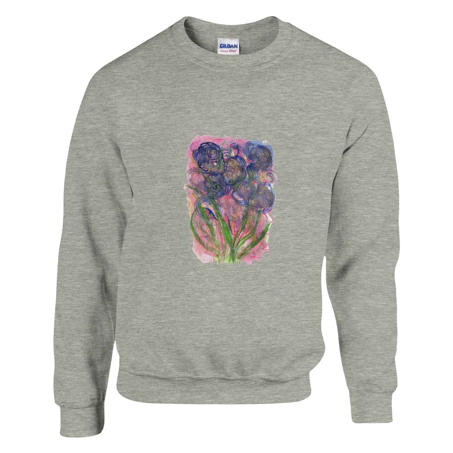 Sweatshirt Unisexe Classique Bloom Vortex– Impression Artistique Multicolore - Laure Leprince - Artiste Peintre