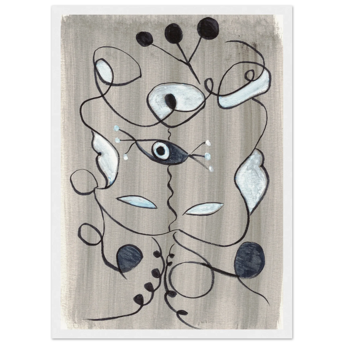 Affiche encadrée bois | Papier mat qualité musée | Aquarelle originale Laure Leprince - Laure Leprince - Artiste Peintre