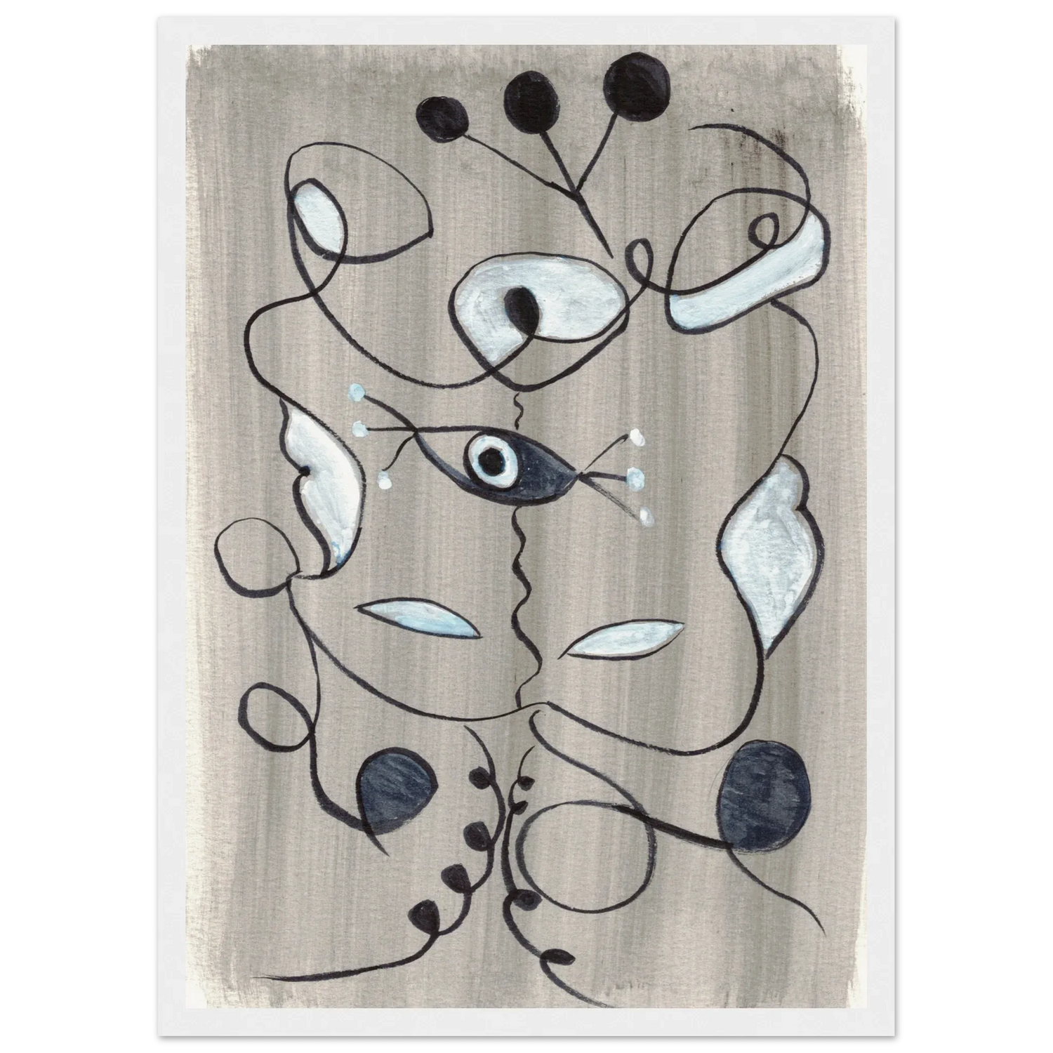 Affiche encadrée bois | Papier mat qualité musée | Aquarelle originale Laure Leprince - Laure Leprince - Artiste Peintre