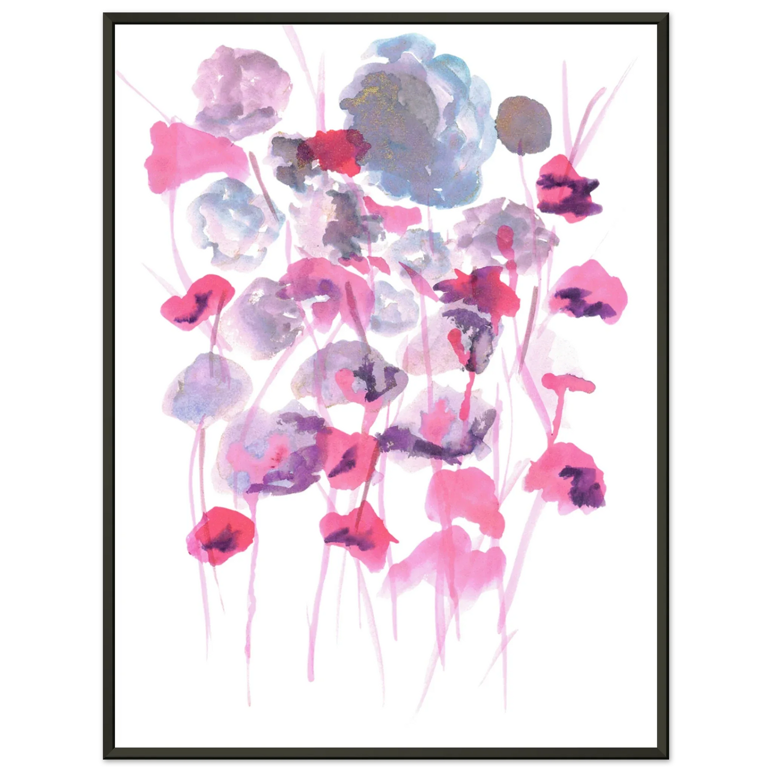 Classic Semi-Glossy Paper Metal Framed Poste Jardin des Ombrelles - Laure Leprince - Artiste Peintre