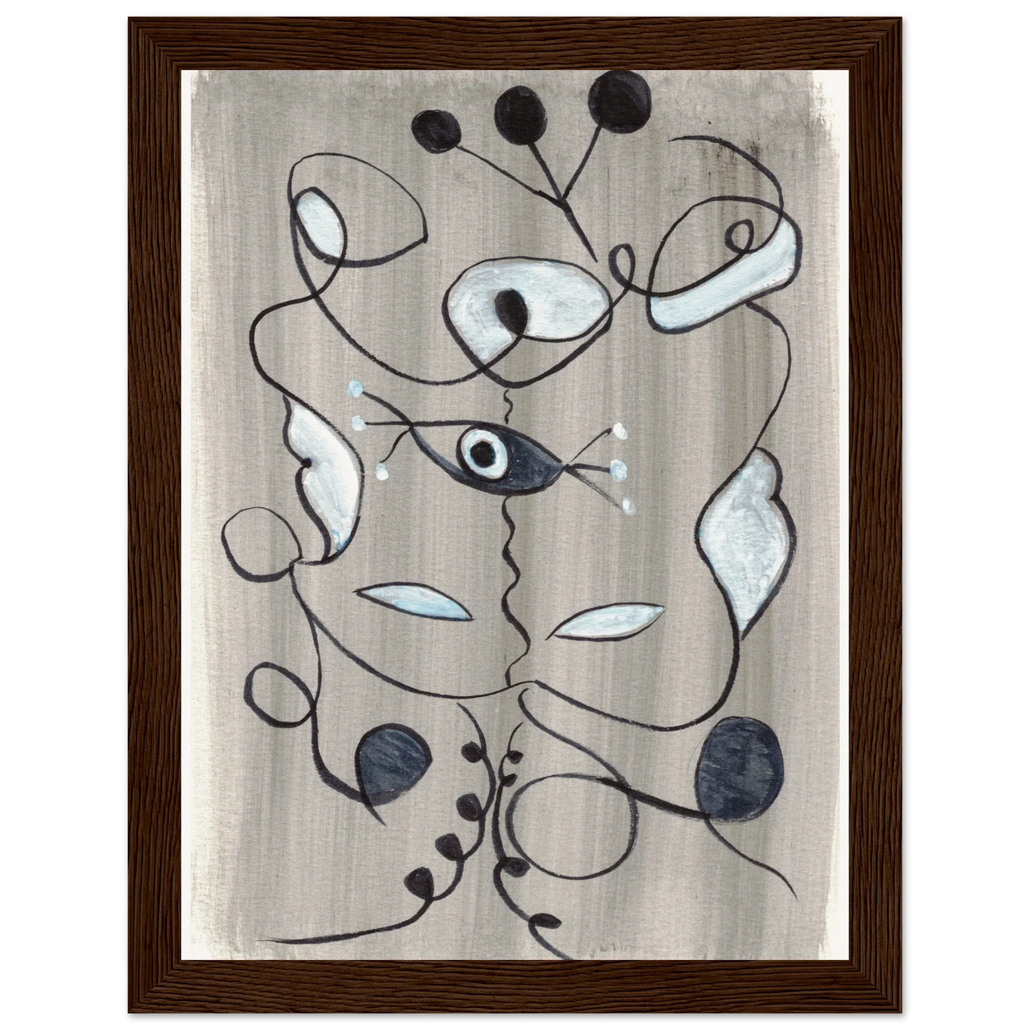 Affiche encadrée bois | Papier mat qualité musée | Aquarelle originale Laure Leprince - Laure Leprince - Artiste Peintre