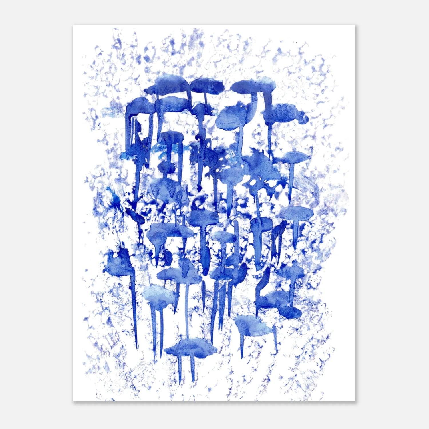 Affiche premium sur papier mat Forêt Indigo – Art mural de qualité supérieure - Laure Leprince - Artiste Peintre