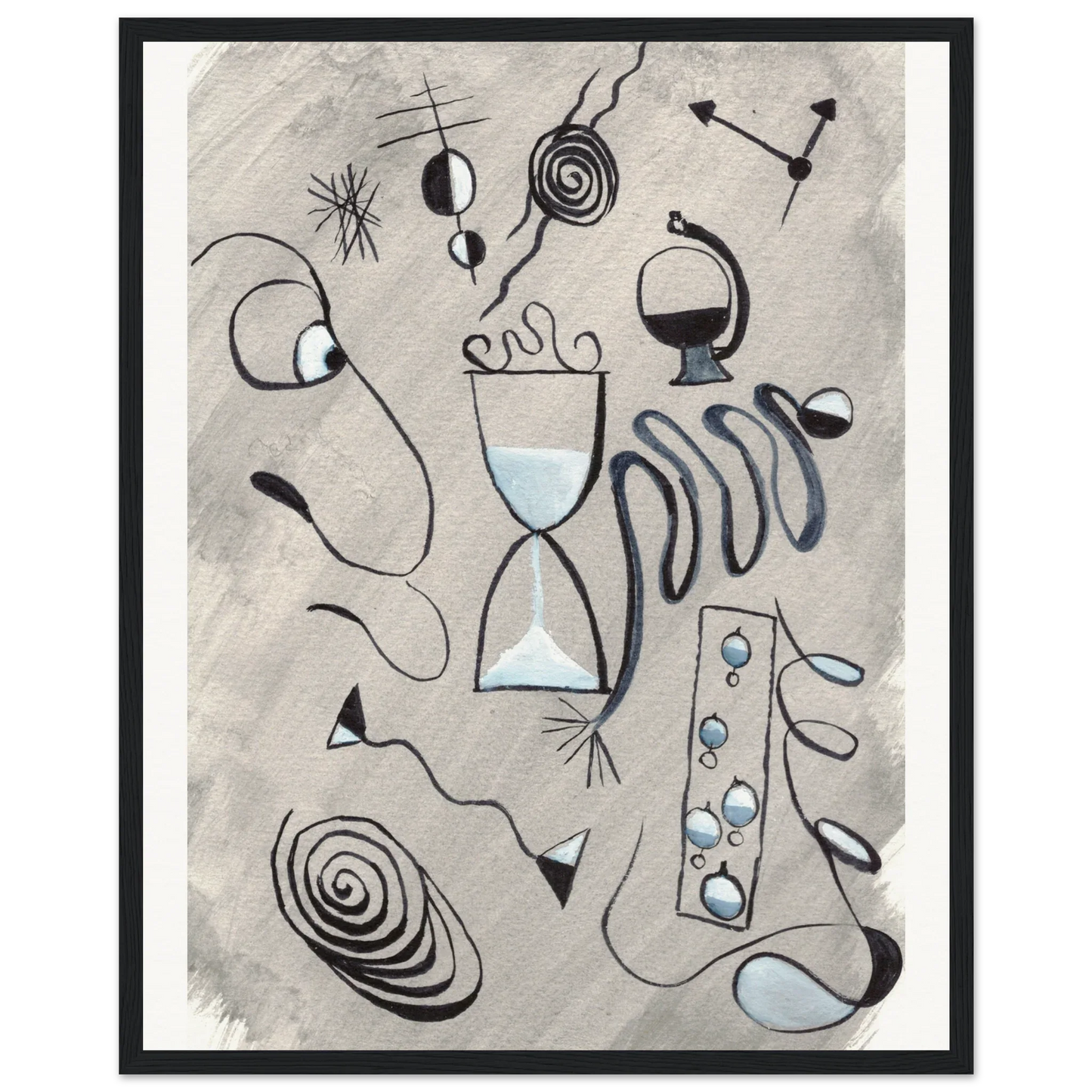 Affiche encadrée bois | Papier mat qualité musée | Aquarelle originale Laure Leprince - Laure Leprince - Artiste Peintre