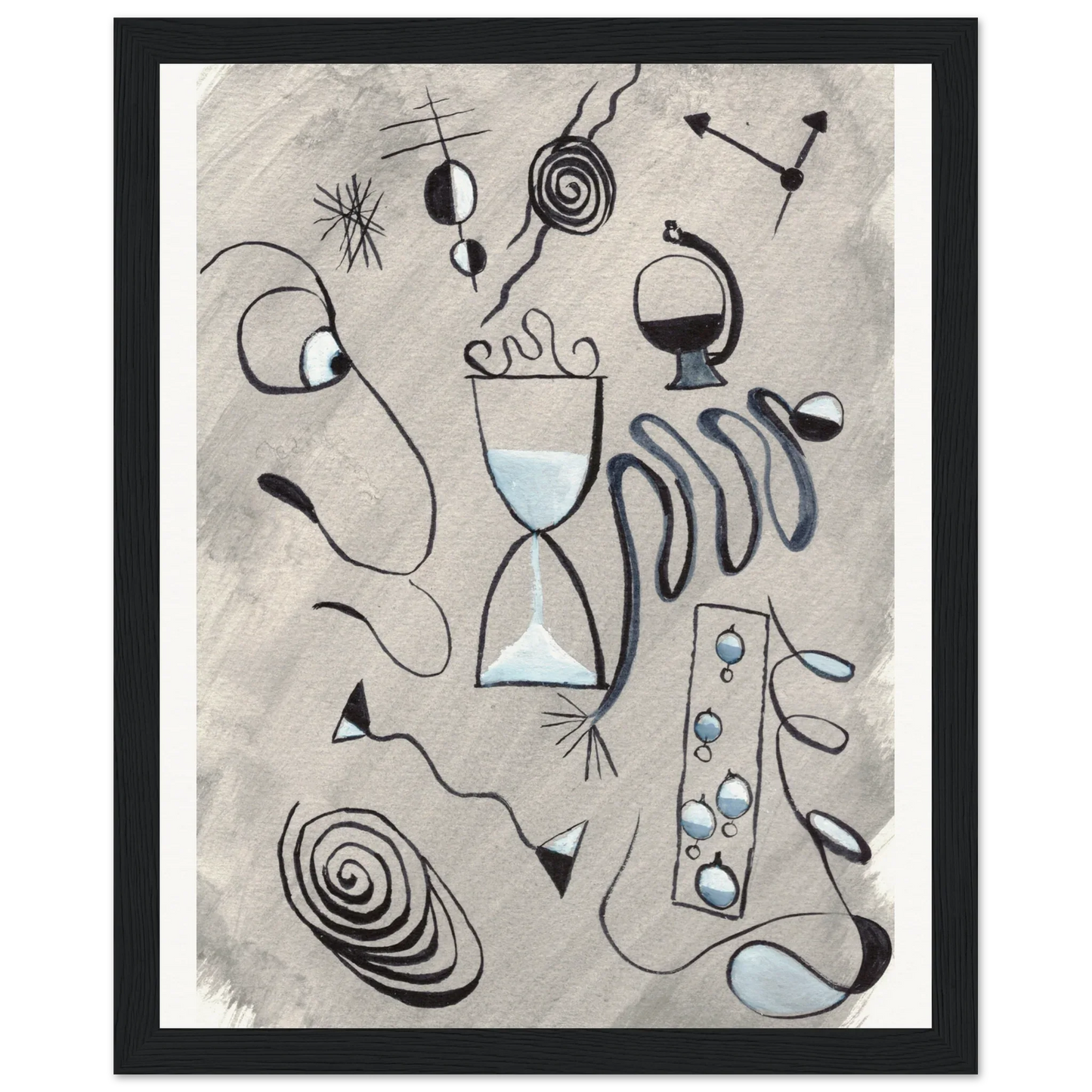 Affiche encadrée bois | Papier mat qualité musée | Aquarelle originale Laure Leprince - Laure Leprince - Artiste Peintre