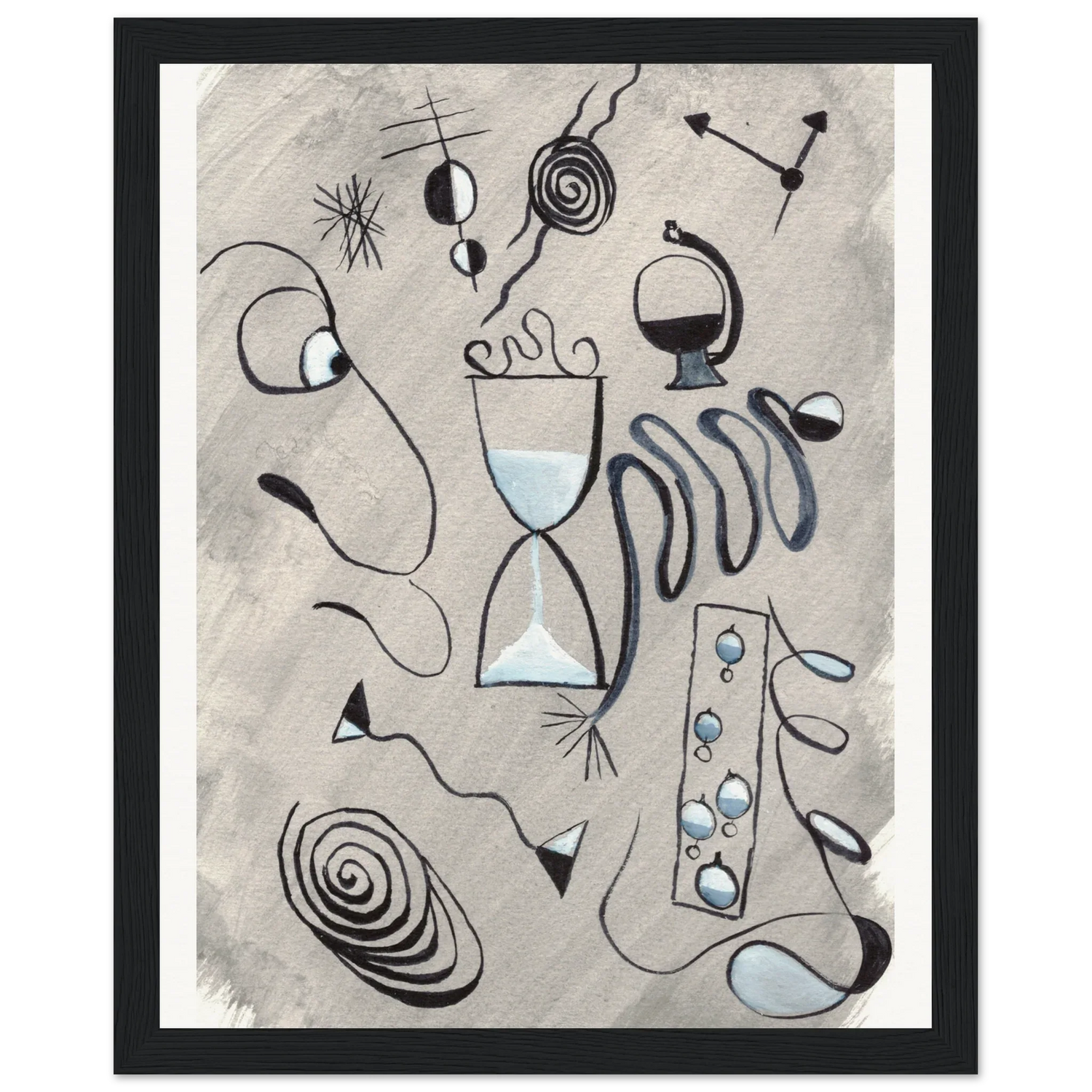 Affiche encadrée bois | Papier mat qualité musée | Aquarelle originale Laure Leprince - Laure Leprince - Artiste Peintre