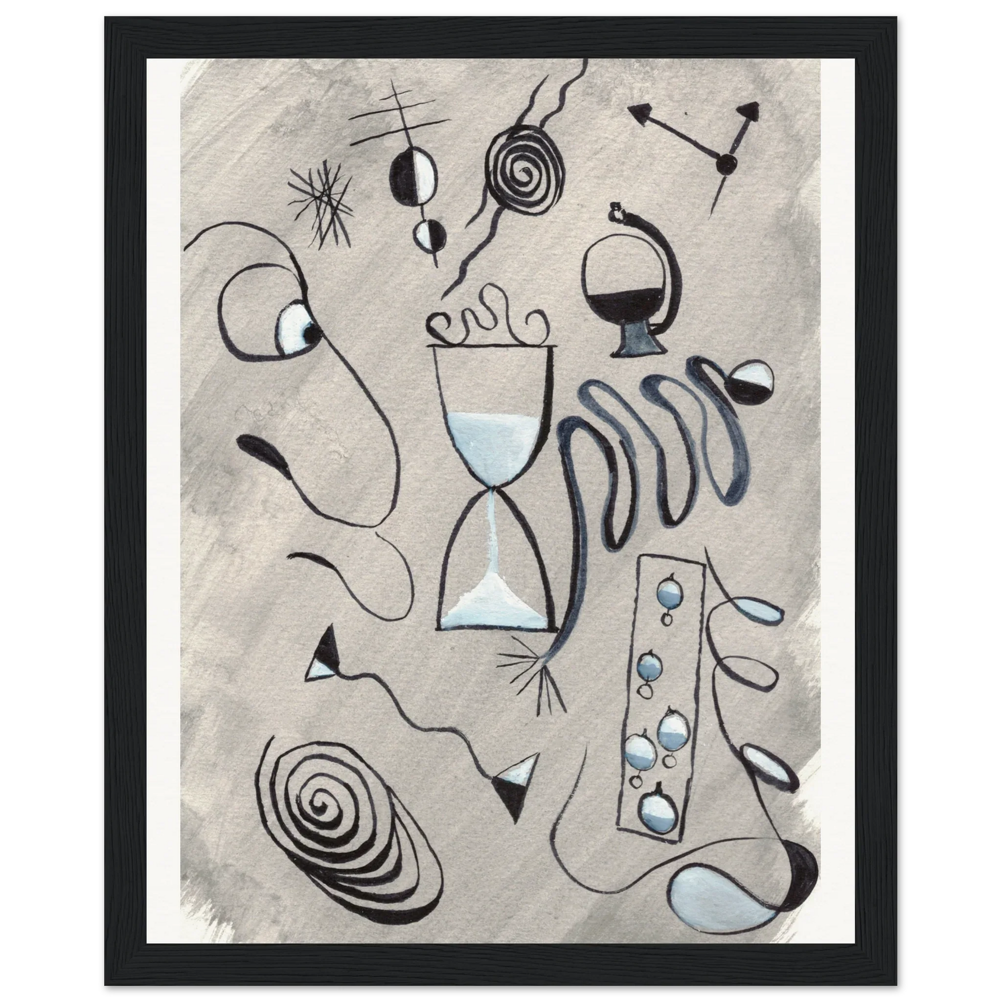 Affiche encadrée bois | Papier mat qualité musée | Aquarelle originale Laure Leprince - Laure Leprince - Artiste Peintre