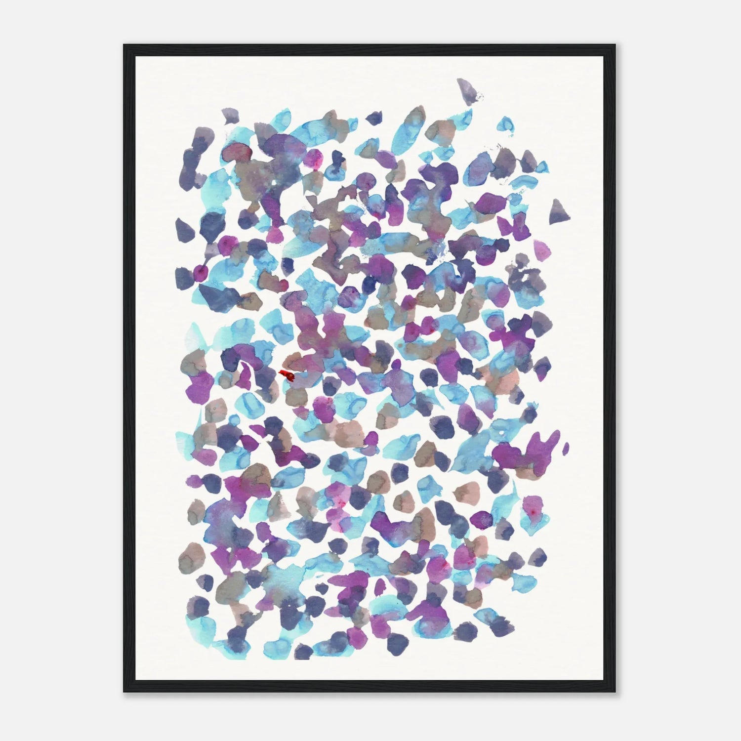 Museum-Quality Matte Paper Wooden Framed Poster Fragments Indigo - Laure Leprince - Artiste Peintre