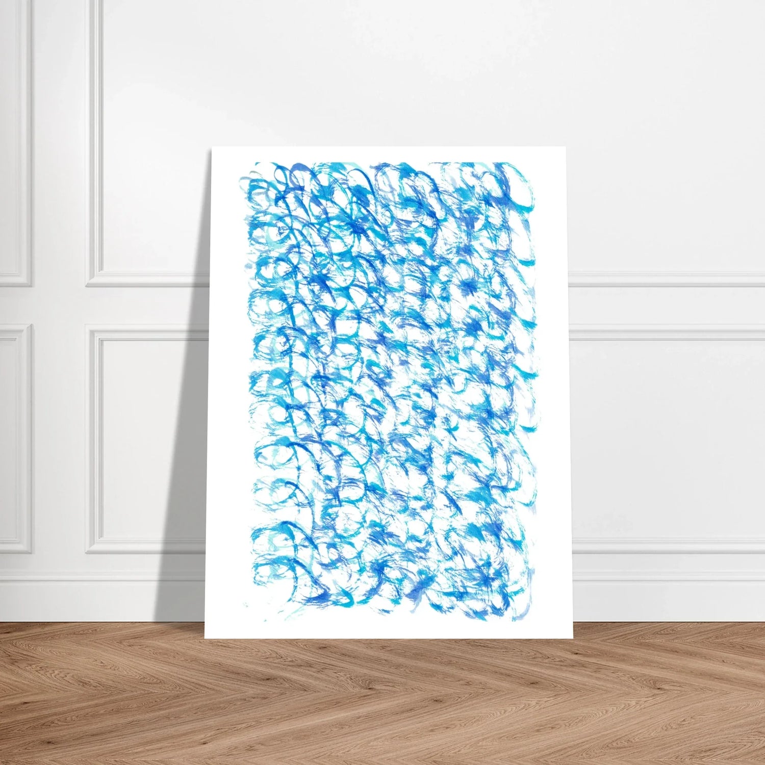 Affiche premium sur papier mat Blue Waves– Art mural de qualité supérieure - Laure Leprince - Artiste Peintre