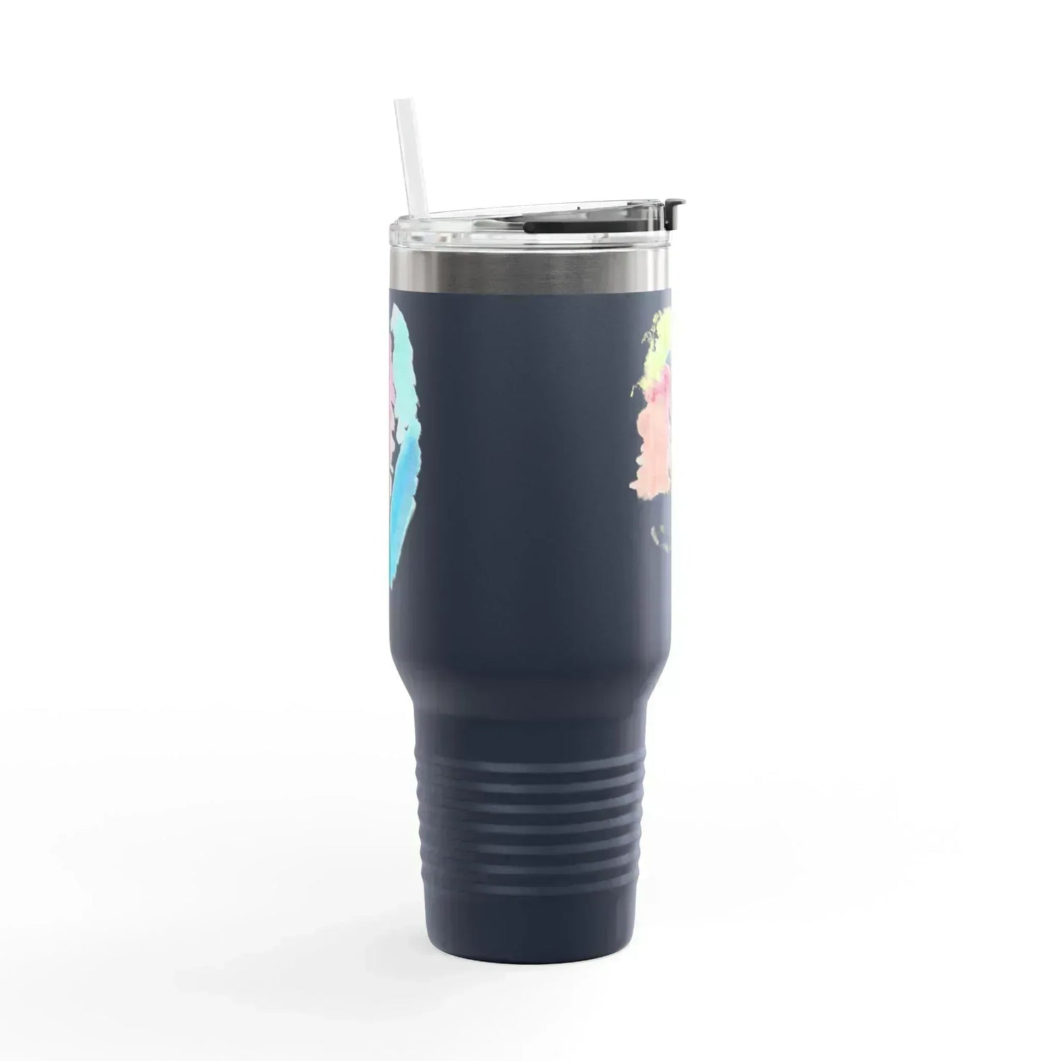40oz Insulated Travel Mug – Aurora Pastel Watercolor Design - Laure Leprince - Artiste Peintre