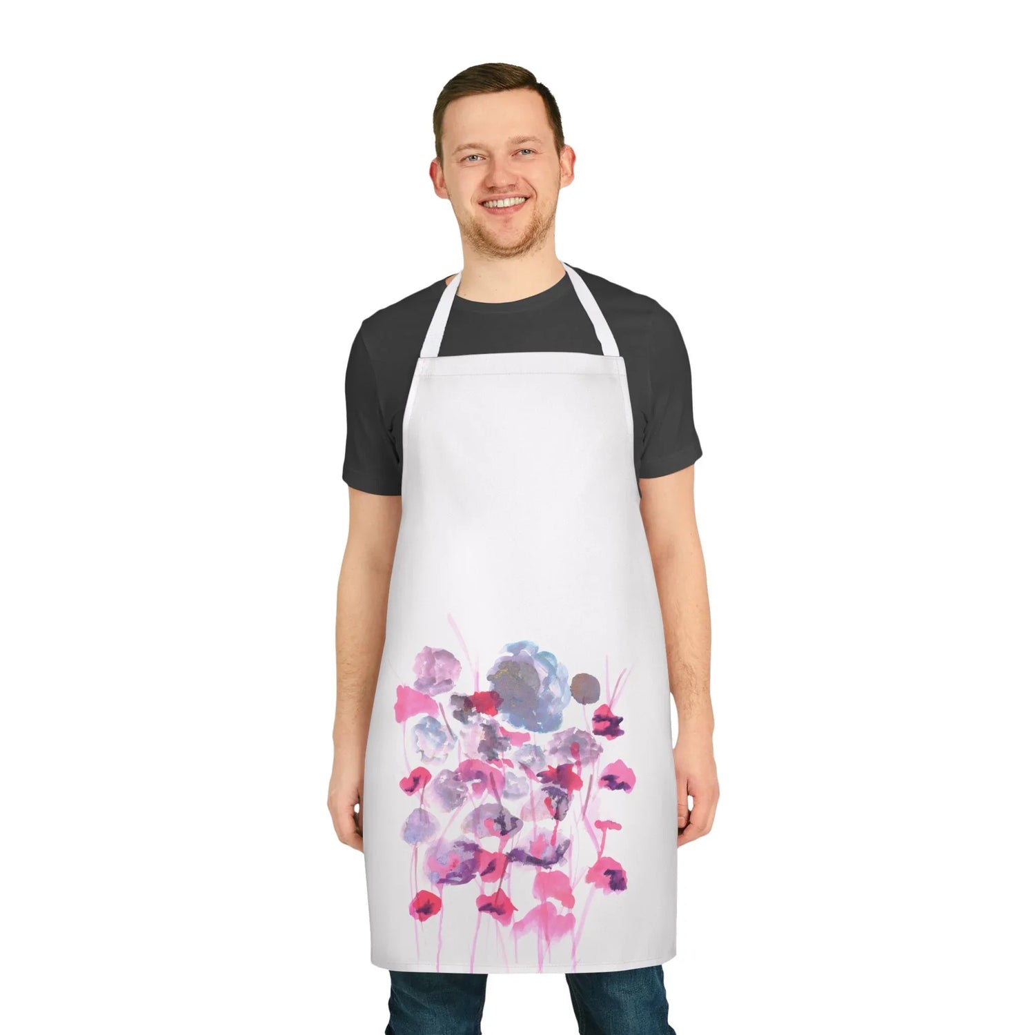 Abstract Apron Jardin D'ombrelles – Artistic Kitchen Chef Gift - Laure Leprince - Artiste Peintre