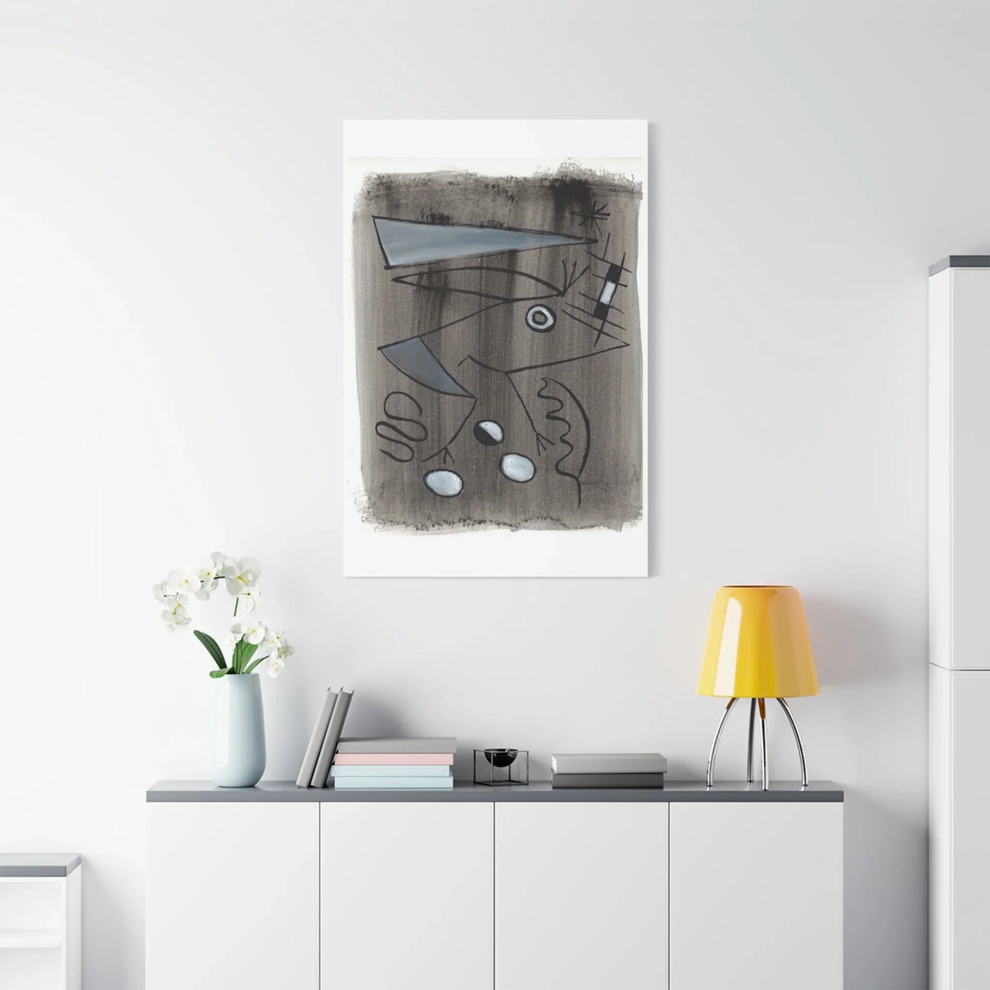 Abstract La Naissance Brushstroke Canvas Print — Modern Coastal Wall Art - Laure Leprince - Artiste Peintre