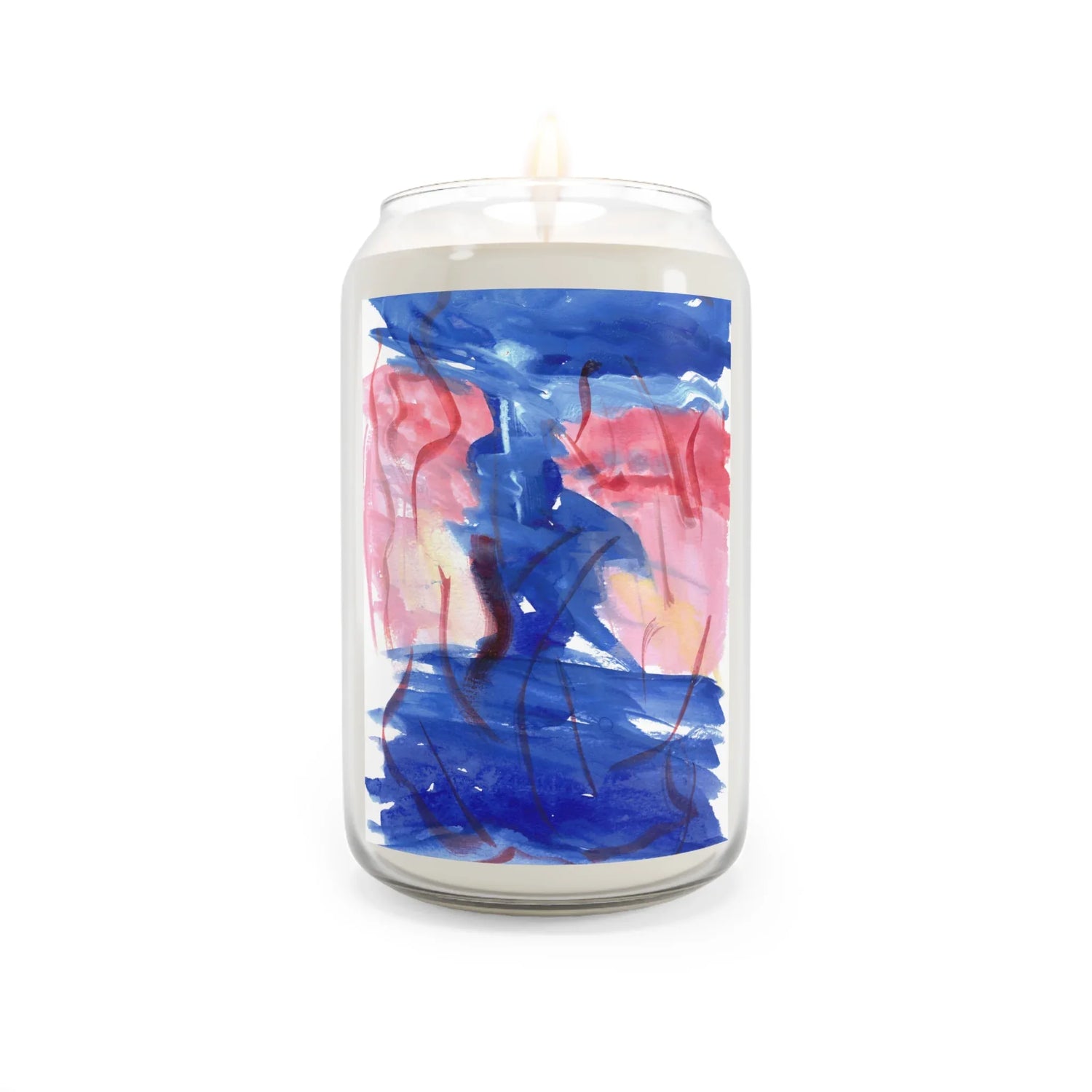 Holiday Brown Candle Soy Candle Midnight Siren— 13.75oz Scented Christmas Centerpiece - Laure Leprince - Artiste Peintre