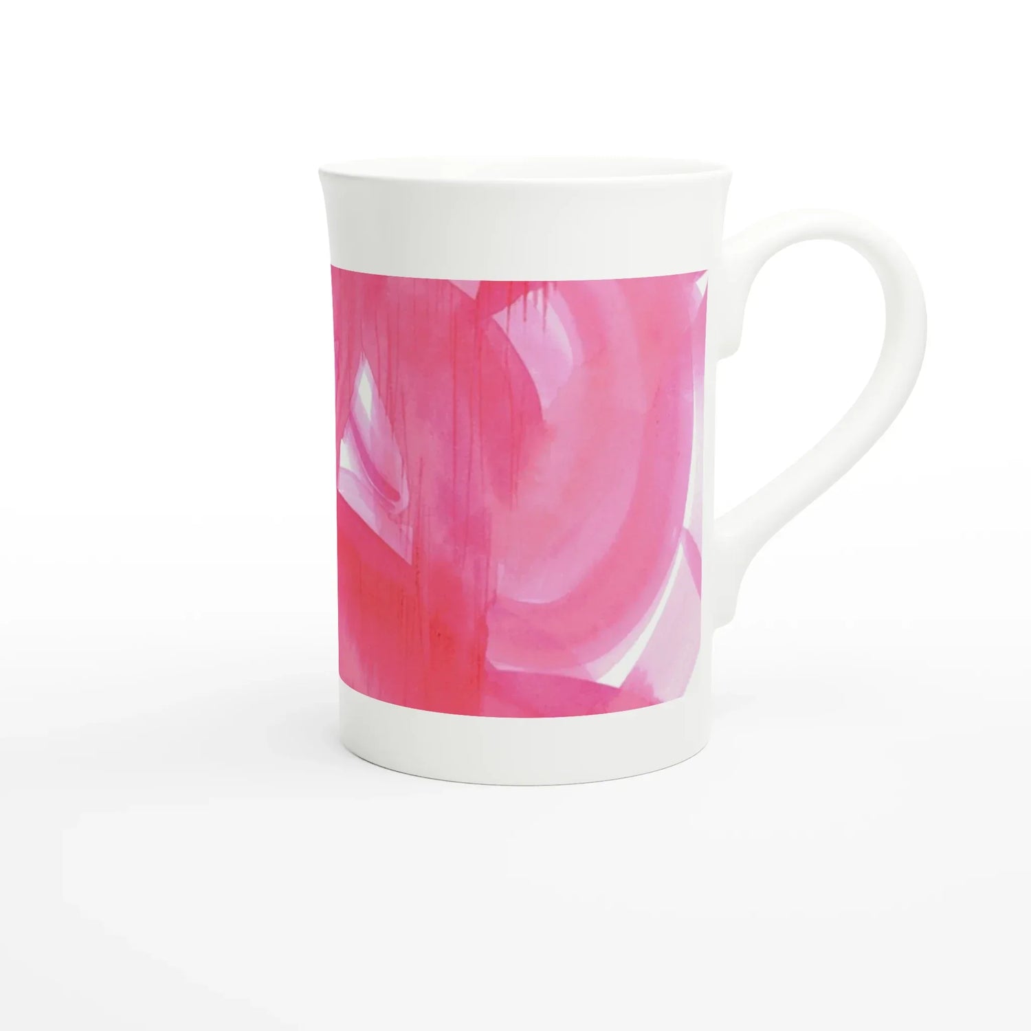 Mug en porcelaine blanche 30 cl Ruby Drift élégance et finesse intemporelle - Laure Leprince - Artiste Peintre