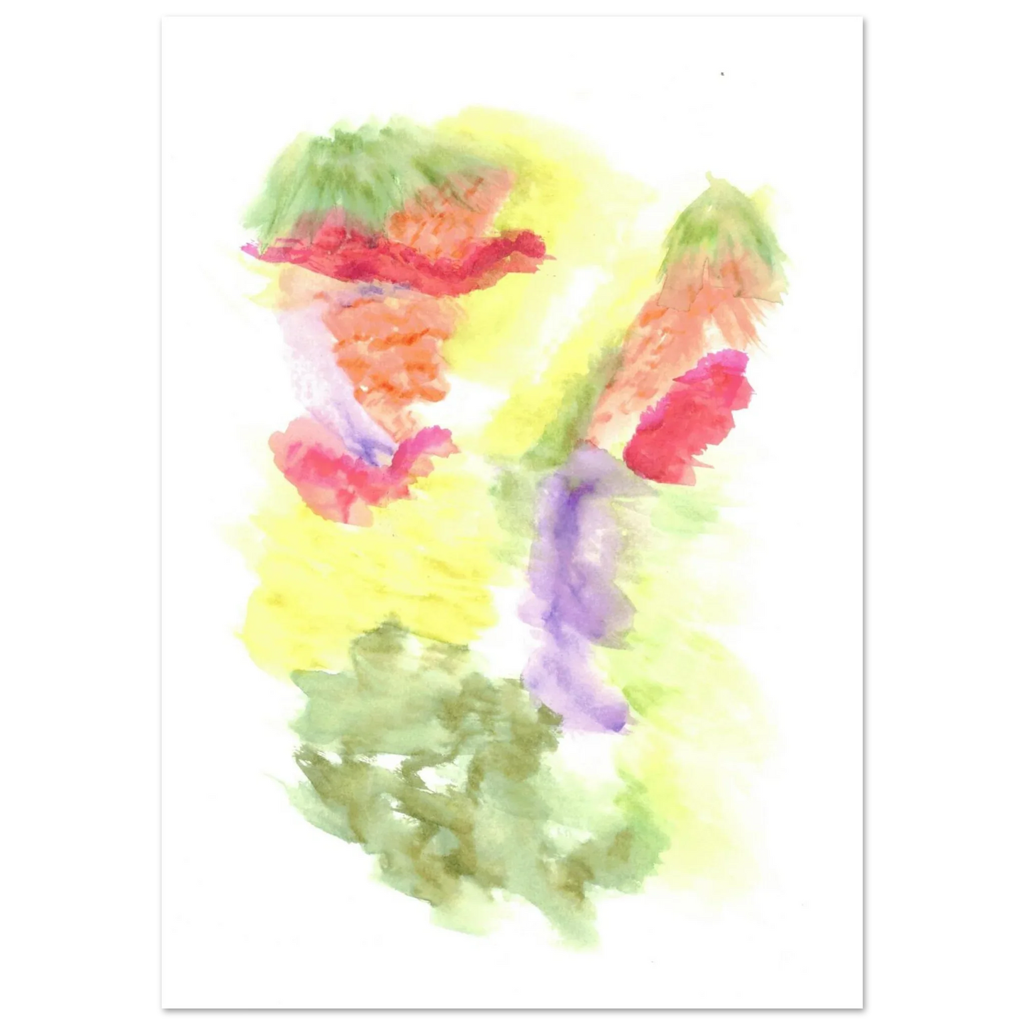 Premium Matte Paper Poster Aquarelle Originale RDJ3-1 - Laure Leprince - Artiste Peintre