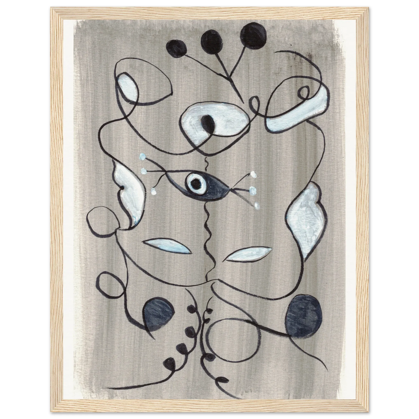 Affiche encadrée bois | Papier mat qualité musée | Aquarelle originale Laure Leprince - Laure Leprince - Artiste Peintre