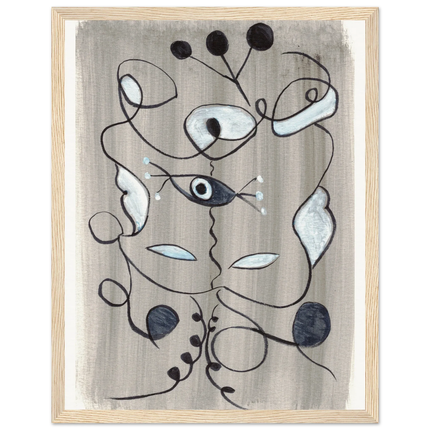 Affiche encadrée bois | Papier mat qualité musée | Aquarelle originale Laure Leprince - Laure Leprince - Artiste Peintre