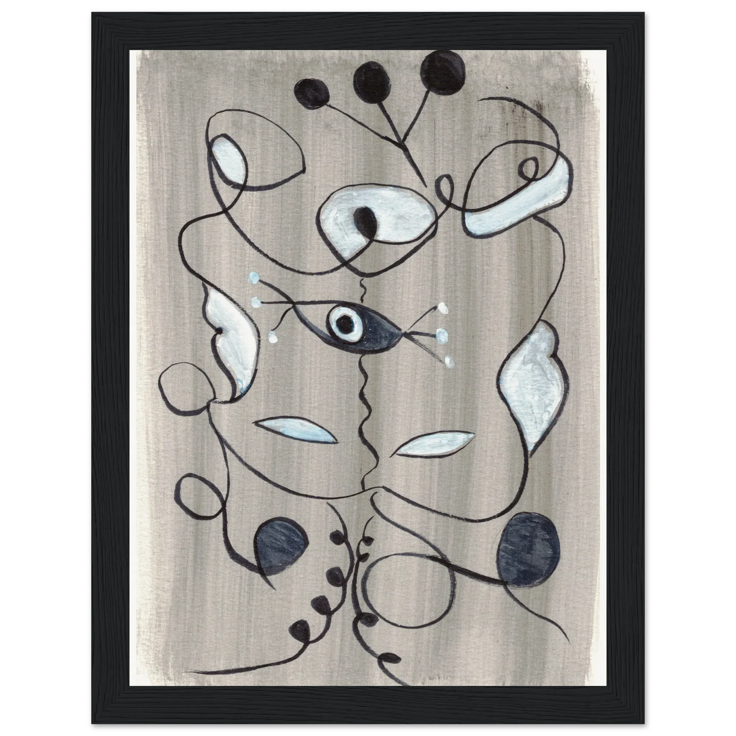 Affiche encadrée bois | Papier mat qualité musée | Aquarelle originale Laure Leprince - Laure Leprince - Artiste Peintre