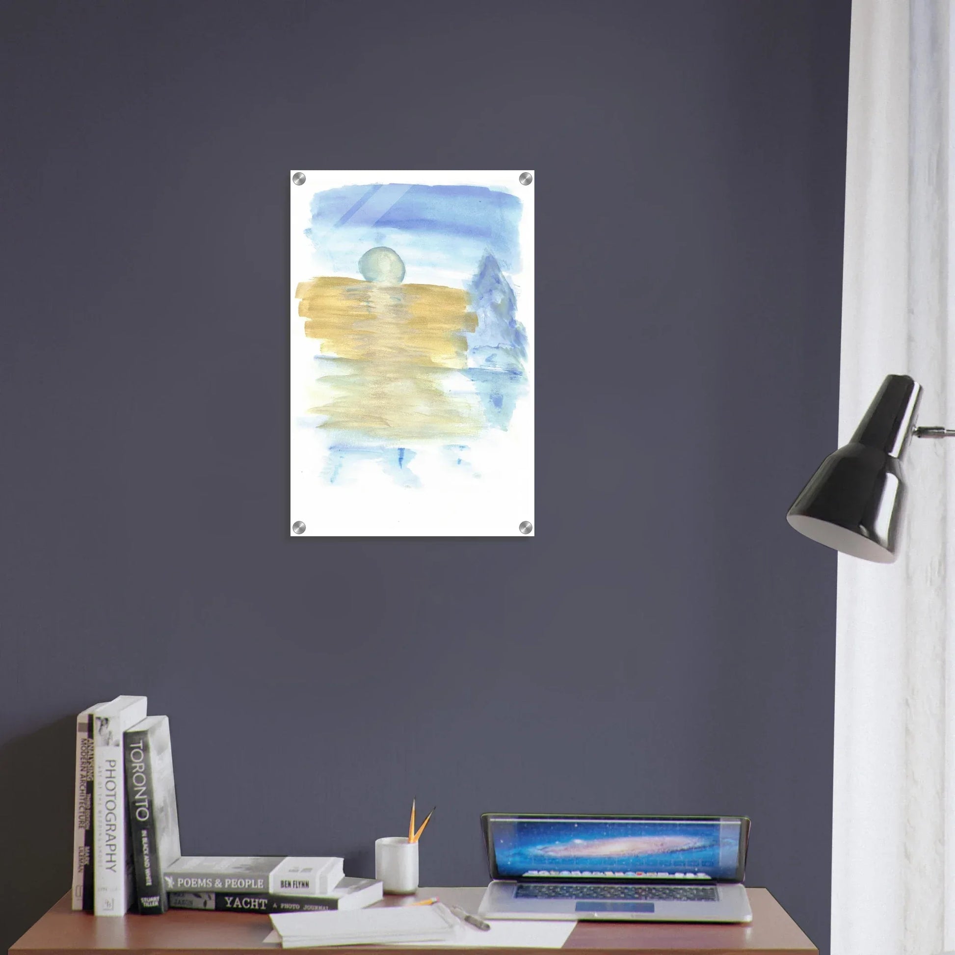 Impression sur acrylique brillante Blue Horizon | Art contemporain par Laure Leprince - Laure Leprince - Artiste Peintre