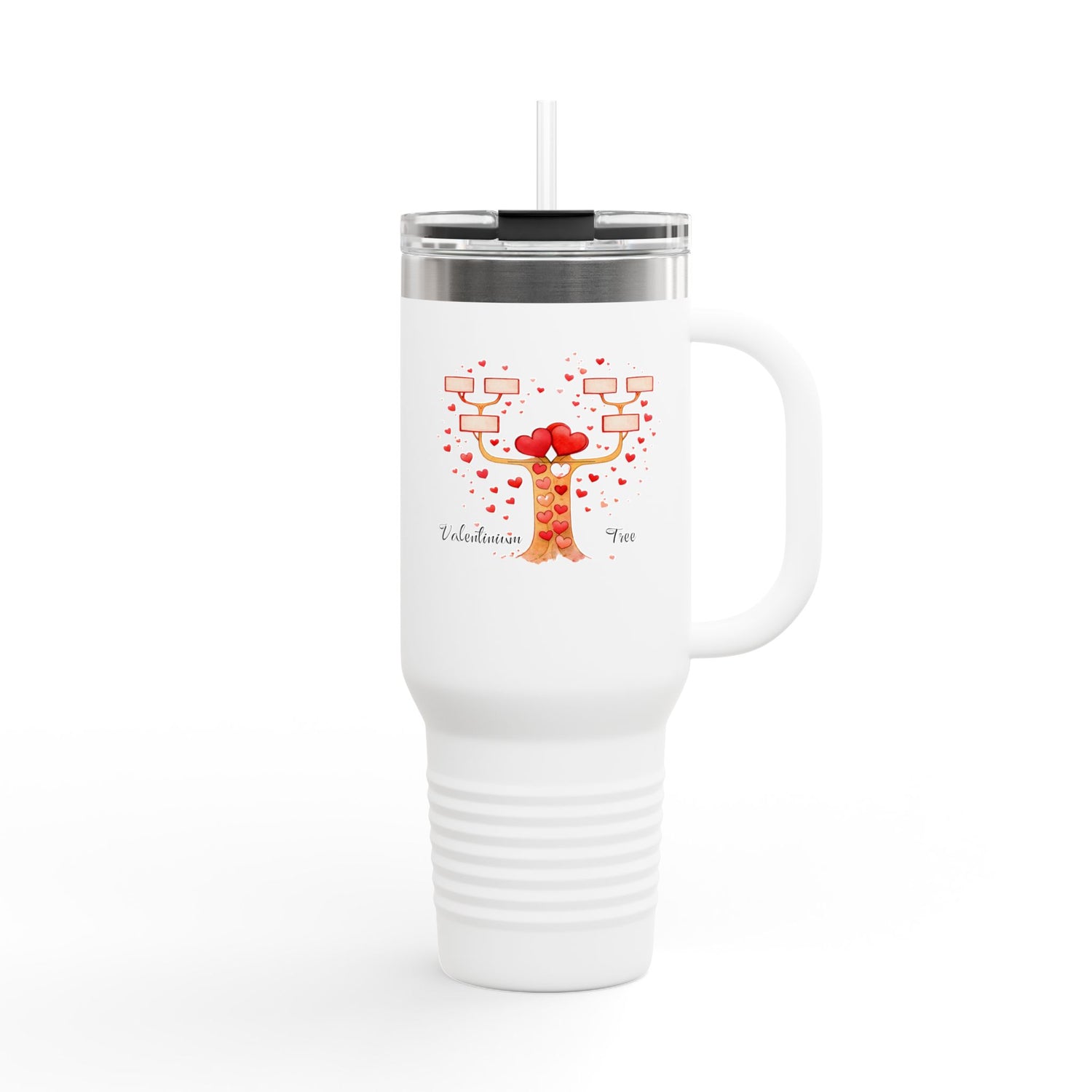 40oz Insulated Travel Mug – Tree Watercolor Design