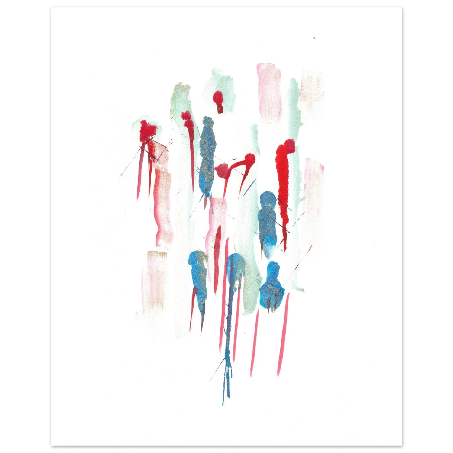 Affiche premium sur papier mat Personnages – Art mural de qualité supérieure - Laure Leprince - Artiste Peintre