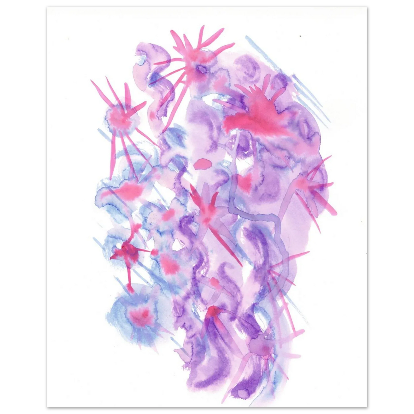 Premium Matte Paper Poster Aquarelle Originale RDJ3-16 - Laure Leprince - Artiste Peintre