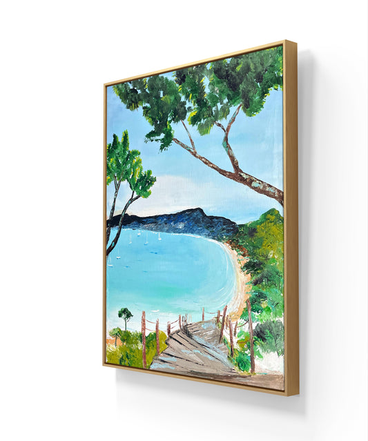 Peinture au Couteau œuvre Originale Numérique Les îles d'Or