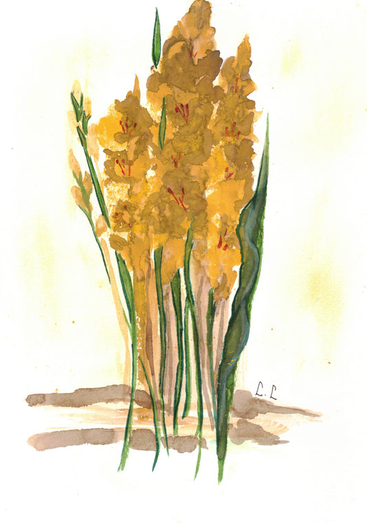 🎨 Lueurs dorées – Aquarelle lumineuse par Laure Leprince