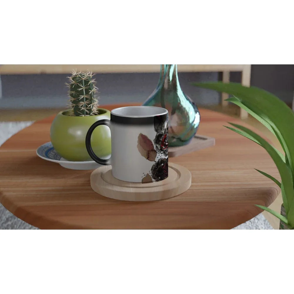 Mug magique en céramique 325 ml Bouquet – Révèlez votre motif à la chaleur - Laure Leprince - Artiste Peintre