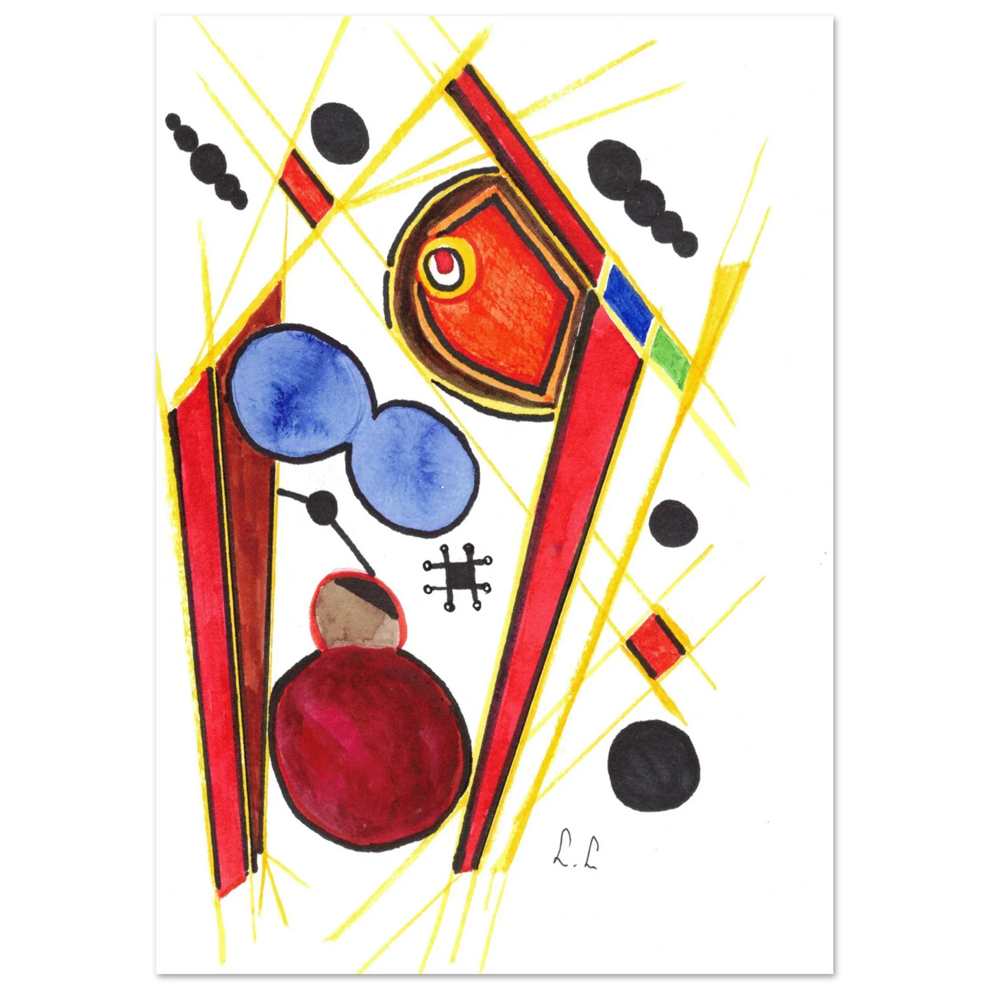 Affiche premium sur papier mat – Art mural de qualité supérieure - Laure Leprince - Artiste Peintre