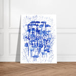 Affiche premium sur papier mat Forêt Indigo – Art mural de qualité supérieure - Laure Leprince - Artiste Peintre