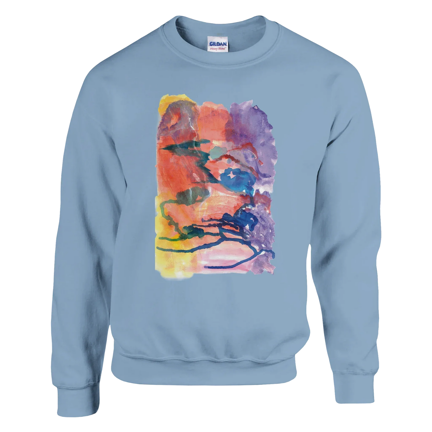 Sweatshirt Unisexe Classique Neon mirage – Impression Artistique Multicolore - Laure Leprince - Artiste Peintre