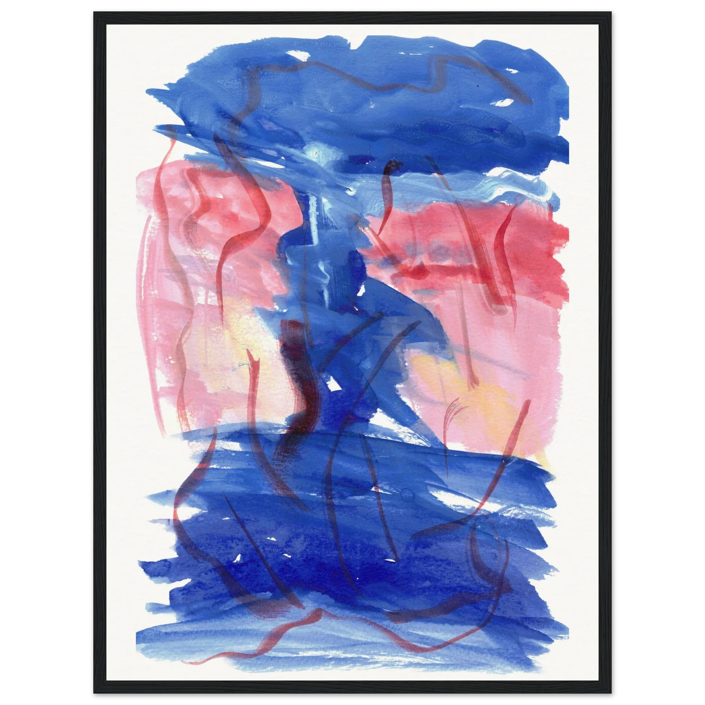 Affiche Encadrée Museum-Quality Matte Paper Wooden Framed Midnight Siren - Laure Leprince - Artiste Peintre