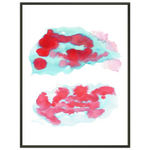 Classic Semi-Glossy Paper Metal Framed Poste Brumes Carmin - Laure Leprince - Artiste Peintre