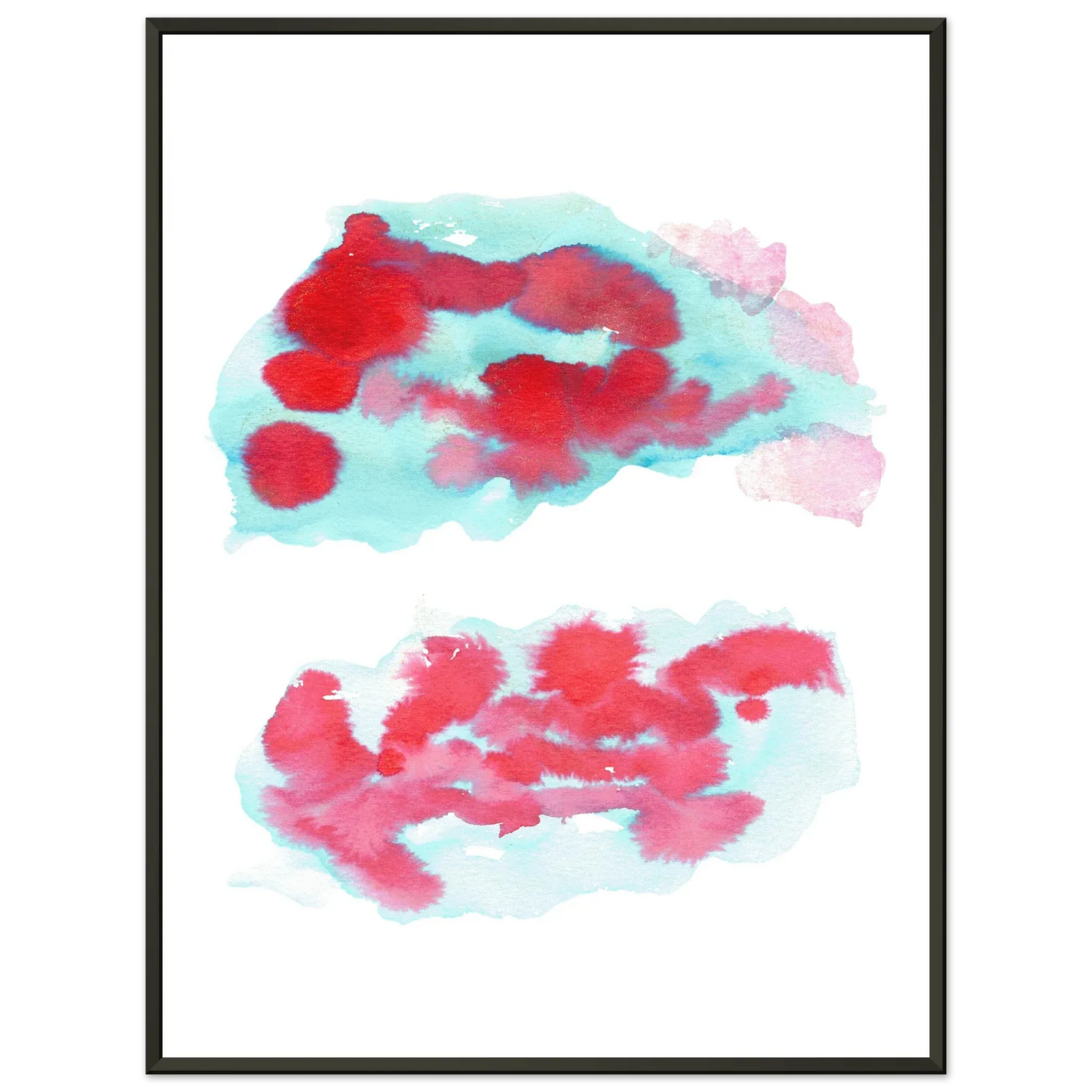 Classic Semi-Glossy Paper Metal Framed Poste Brumes Carmin - Laure Leprince - Artiste Peintre