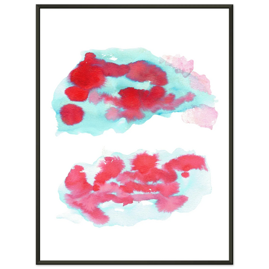 Classic Semi-Glossy Paper Metal Framed Poste Brumes Carmin - Laure Leprince - Artiste Peintre