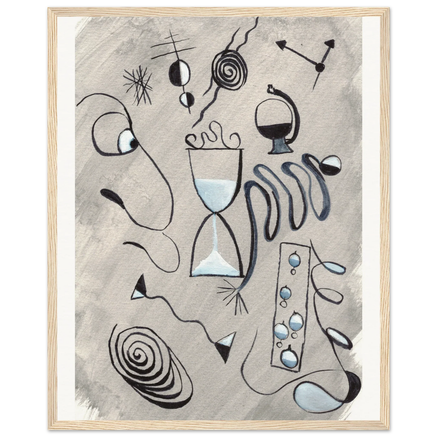 Affiche encadrée bois | Papier mat qualité musée | Aquarelle originale Laure Leprince - Laure Leprince - Artiste Peintre